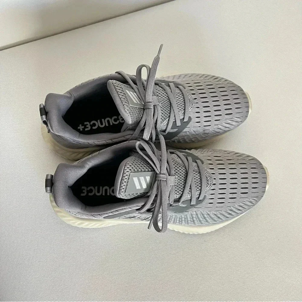 Adidas Alphabounce Gray Running Shoes Sneakers Size 8.5 Style EF1229 Mesh